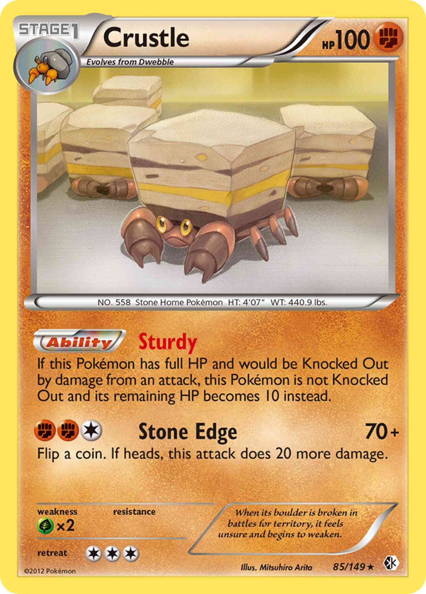 Crustle - 85/149 - Rare Holo [bw7-85] [Reverse Holo]
