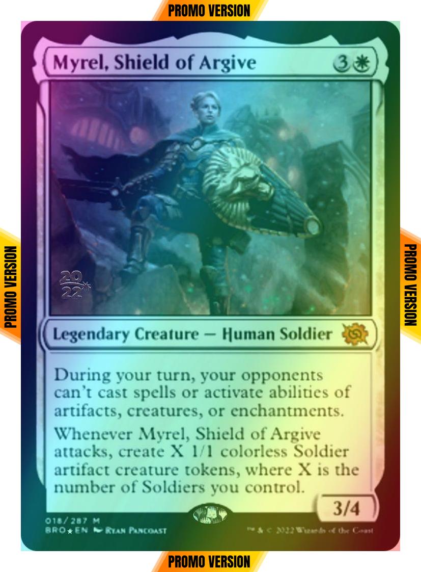 Myrel, Shield of Argive [18s] [Prerelease] [The Brothers' War: Promos] [Foil]