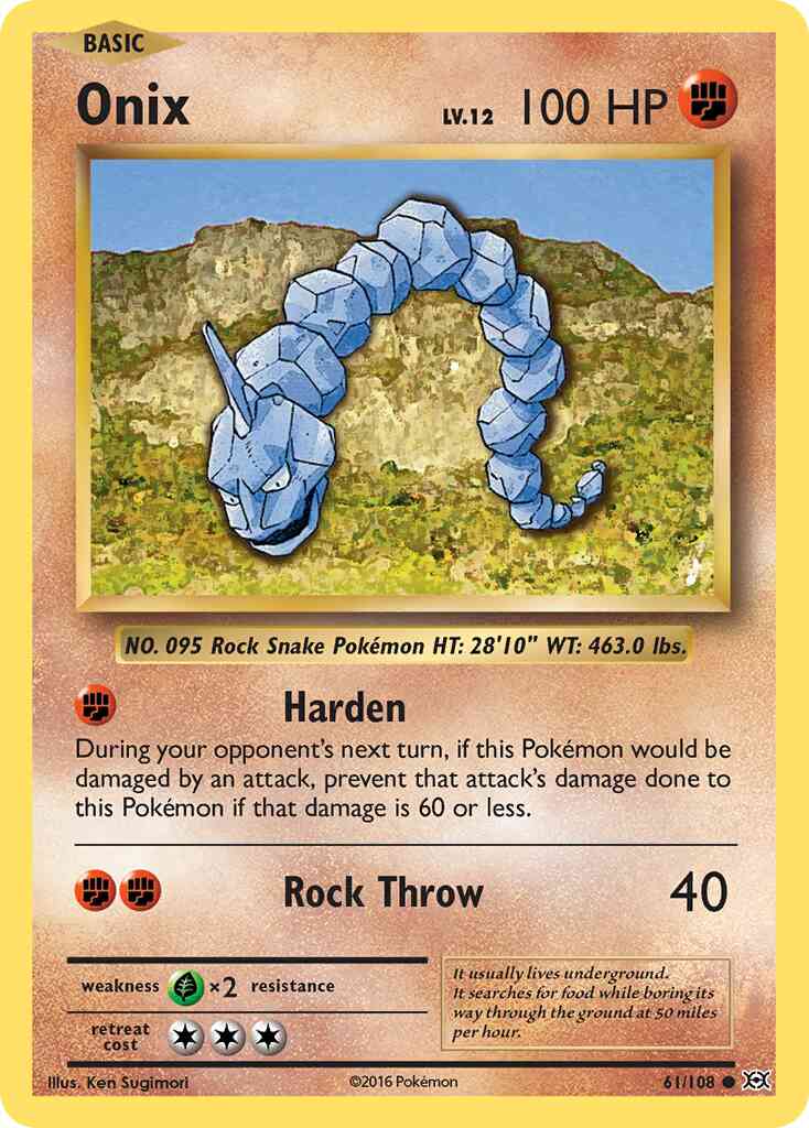 Onix - 61/108 - Common [xy12-61] [Reverse Holo]