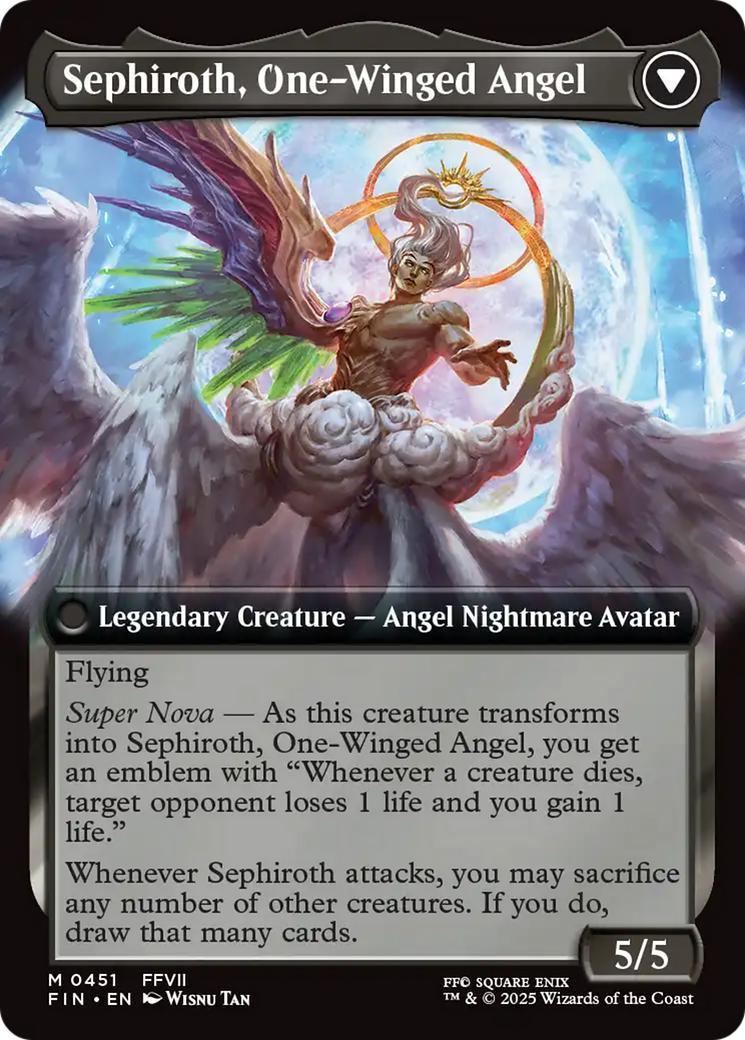 Sephiroth, Fabled SOLDIER // Sephiroth, One-Winged Angel [451] [Extended Art] [FINAL FANTASY] [Non-Foil]