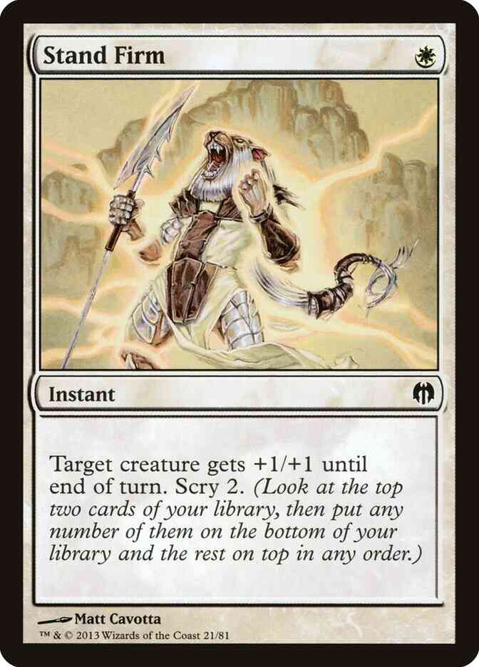Stand Firm [21] [Duel Decks Heroes vs Monsters] [Non-Foil]