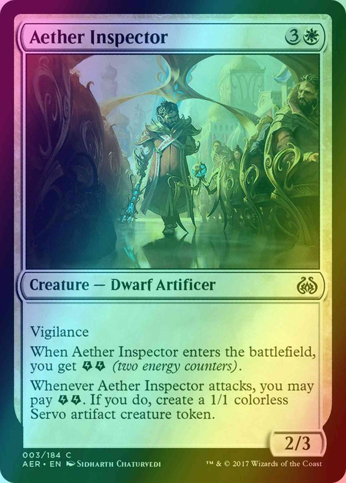 Aether Inspector [3] [Aether Revolt] [Foil]