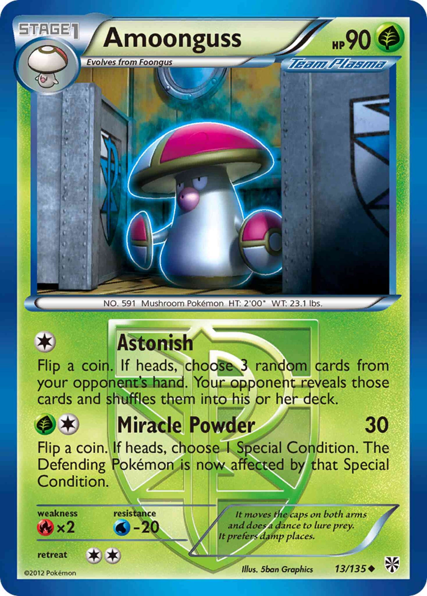 Amoonguss - 13/135 - Uncommon [bw8-13] [Reverse Holo]
