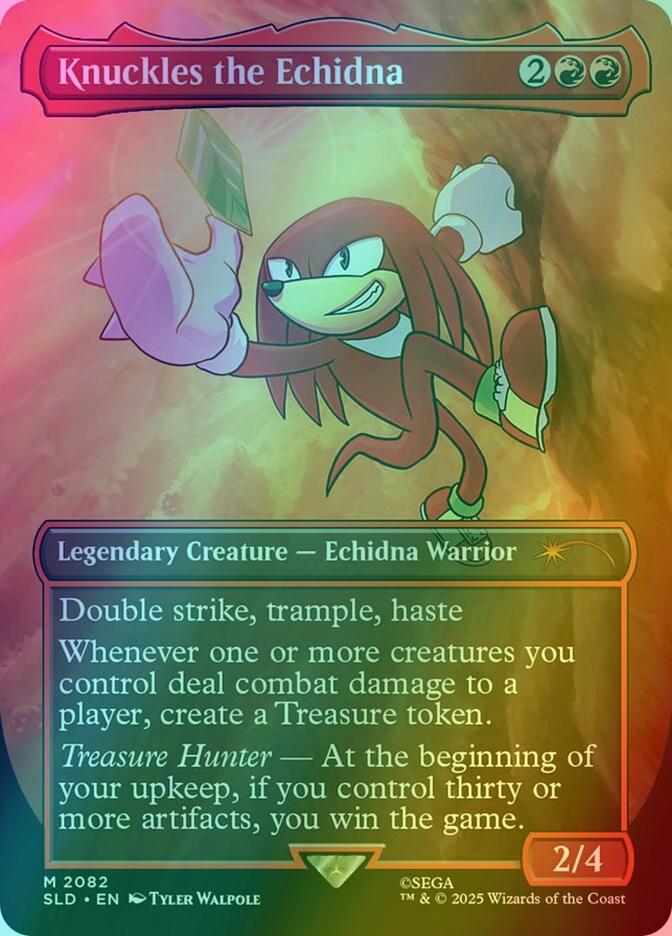 Knuckles the Echidna [2082] [Borderless] [Secret Lair X Sonic: Friends and Foes] [Secret Lair Drop] [Foil]