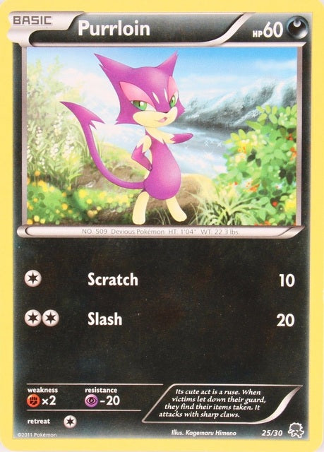 Purrloin - 25/30 - [BW Trainer Kit (Zoroark)] [Non-Holo]