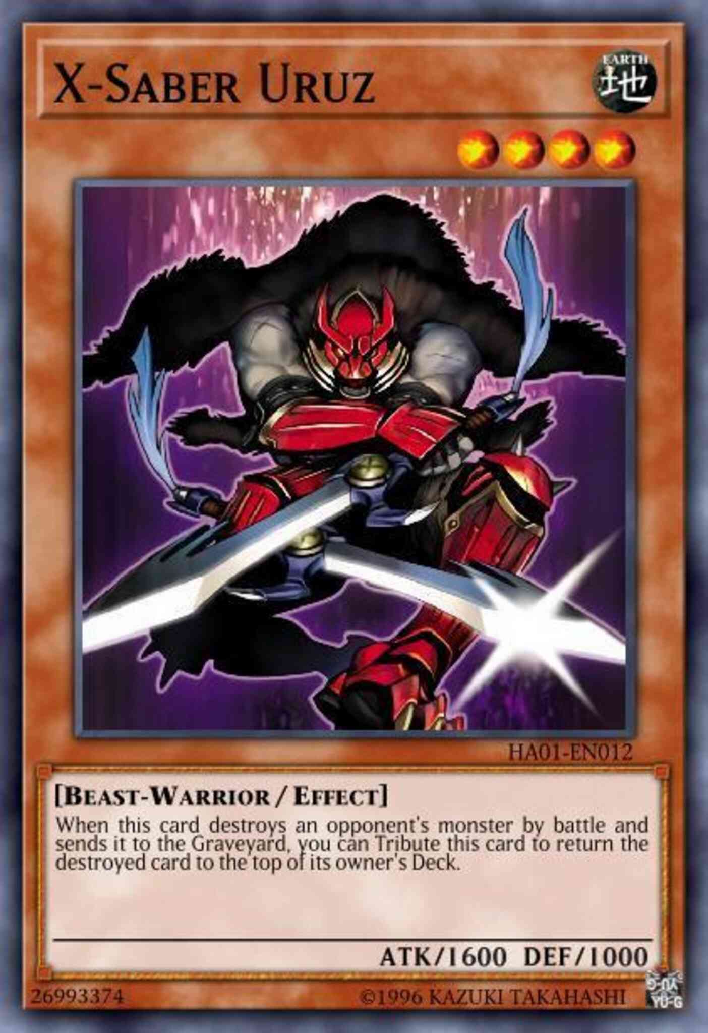 X-Saber Uruz - DT01-EN021 - Duel Terminal Normal Parallel Rare - Duel Terminal