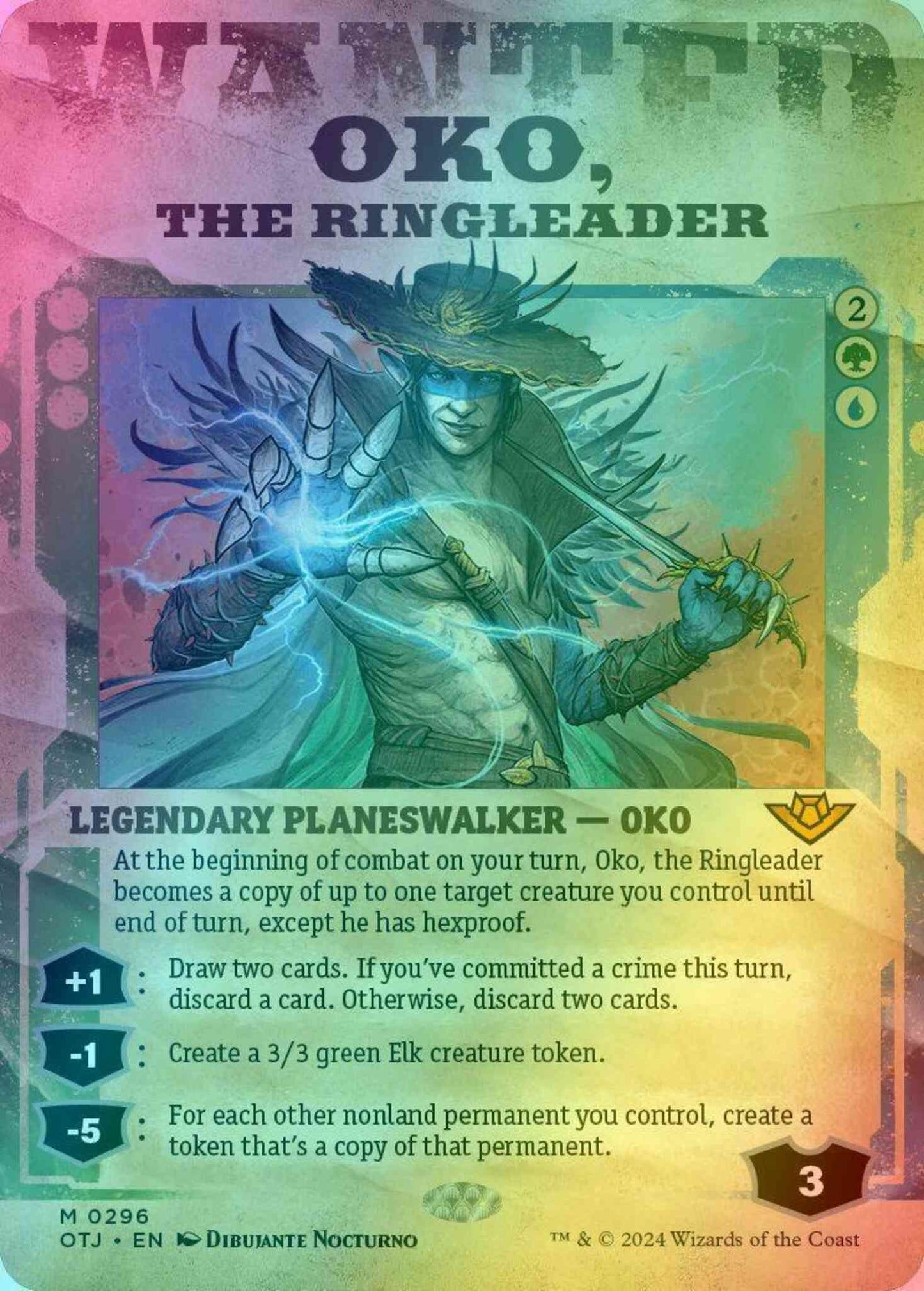 Oko, the Ringleader [296] [Wanted Poster Showcase] [Outlaws of Thunder Junction] [Foil]
