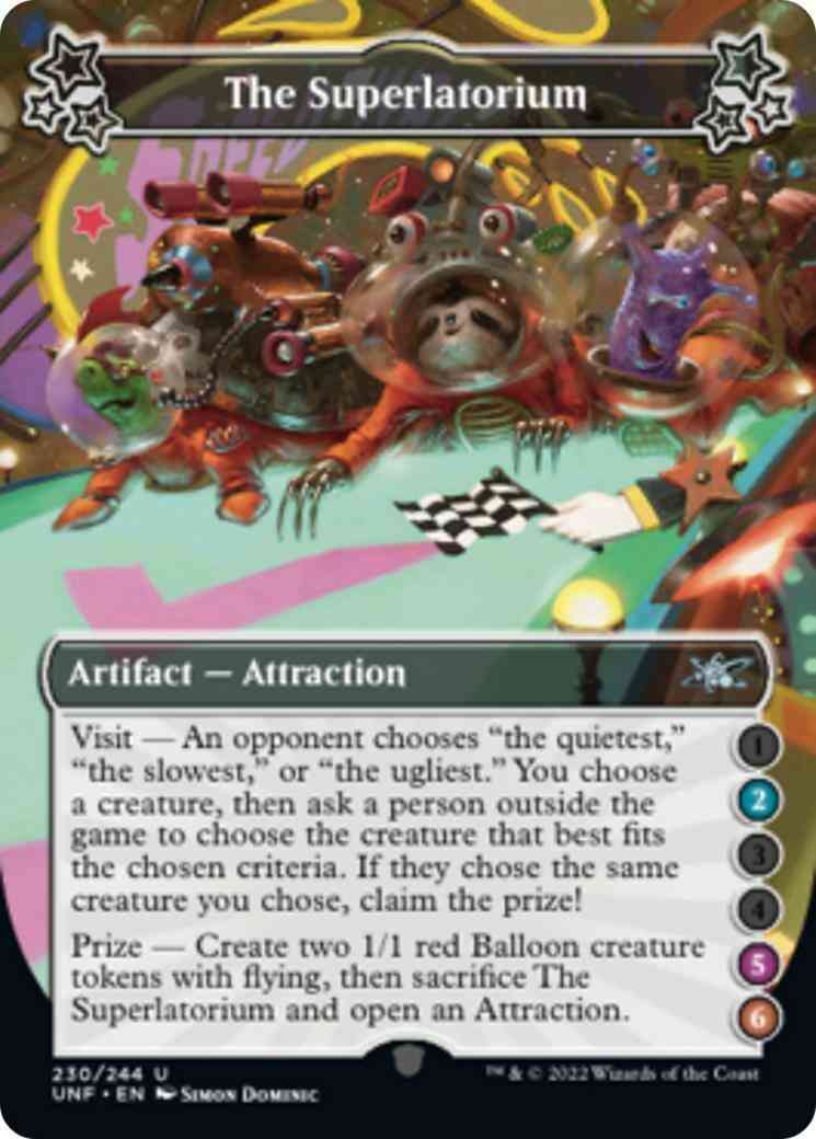 The Superlatorium (2/5/6) [230c] [Borderless] [Unfinity] [Non-Foil]
