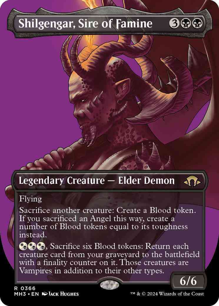 Shilgengar, Sire of Famine [366] [Borderless] [Profile] [Modern Horizons 3] [Non-Foil]