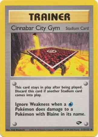 Cinnabar City Gym - 113/132 - Uncommon - Unlimited [gym2U-113] [Non-Holo]