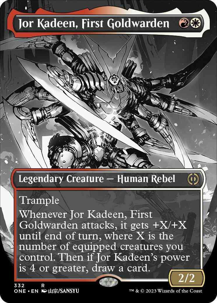 Jor Kadeen, First Goldwarden [332] [Borderless] [Manga] [Phyrexia: All Will Be One] [Non-Foil]