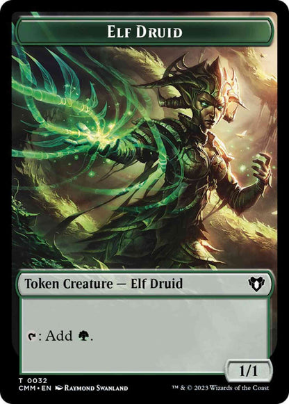Elf Druid Token (32) // The Monarch Token (50) [Commander Masters: Tokens] [Non-Foil]