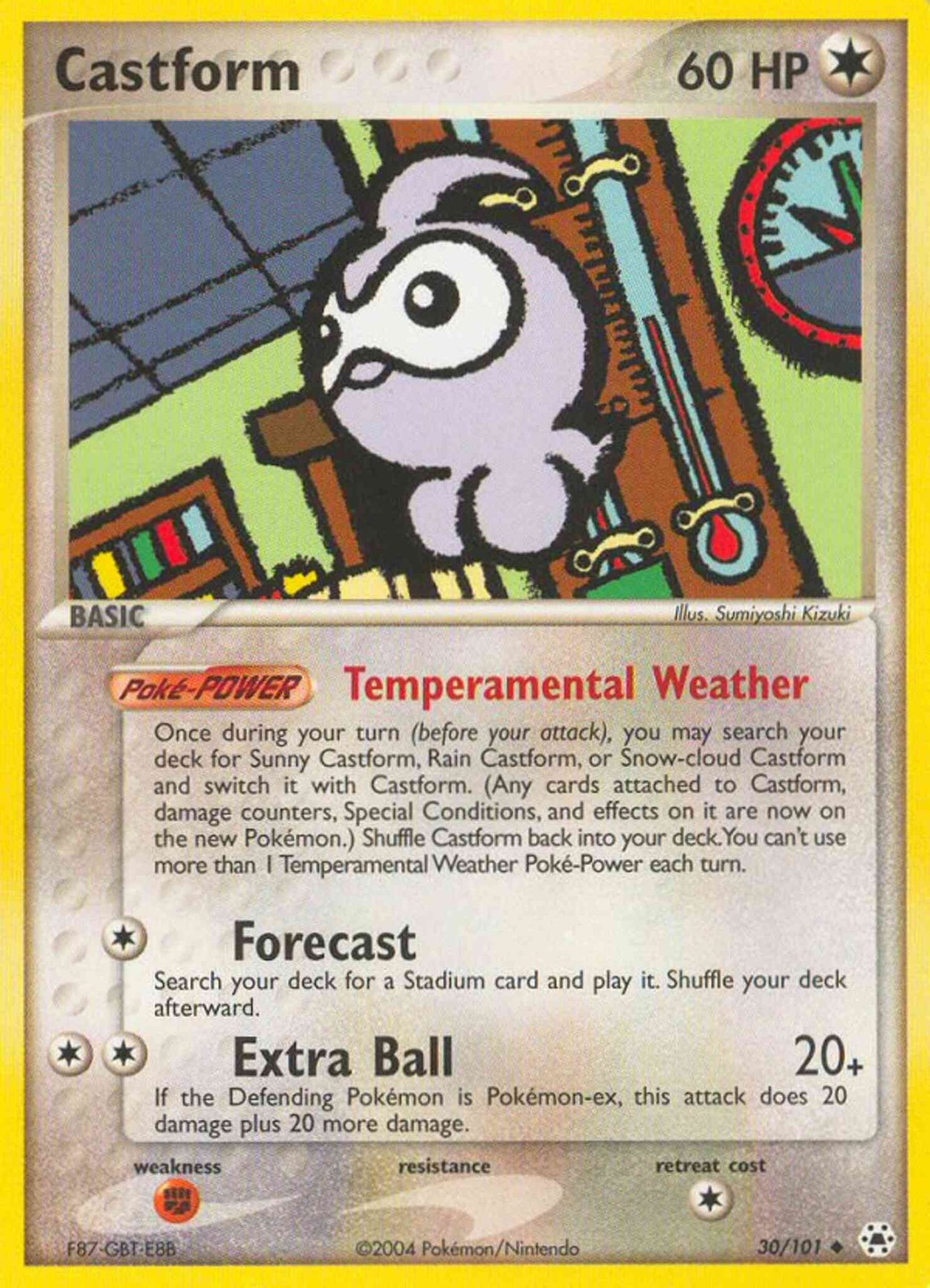Castform - 30/101 - Uncommon [ex5-30] [Reverse Holo]