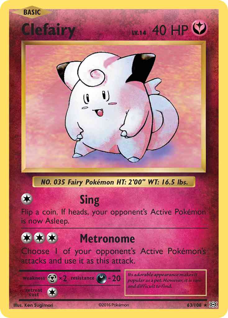 Clefairy - 63/108 - Rare Holo [xy12-63] [Holo]