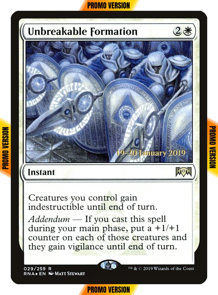 Unbreakable Formation [29s] [Ravnica Allegiance Promos] [Foil]