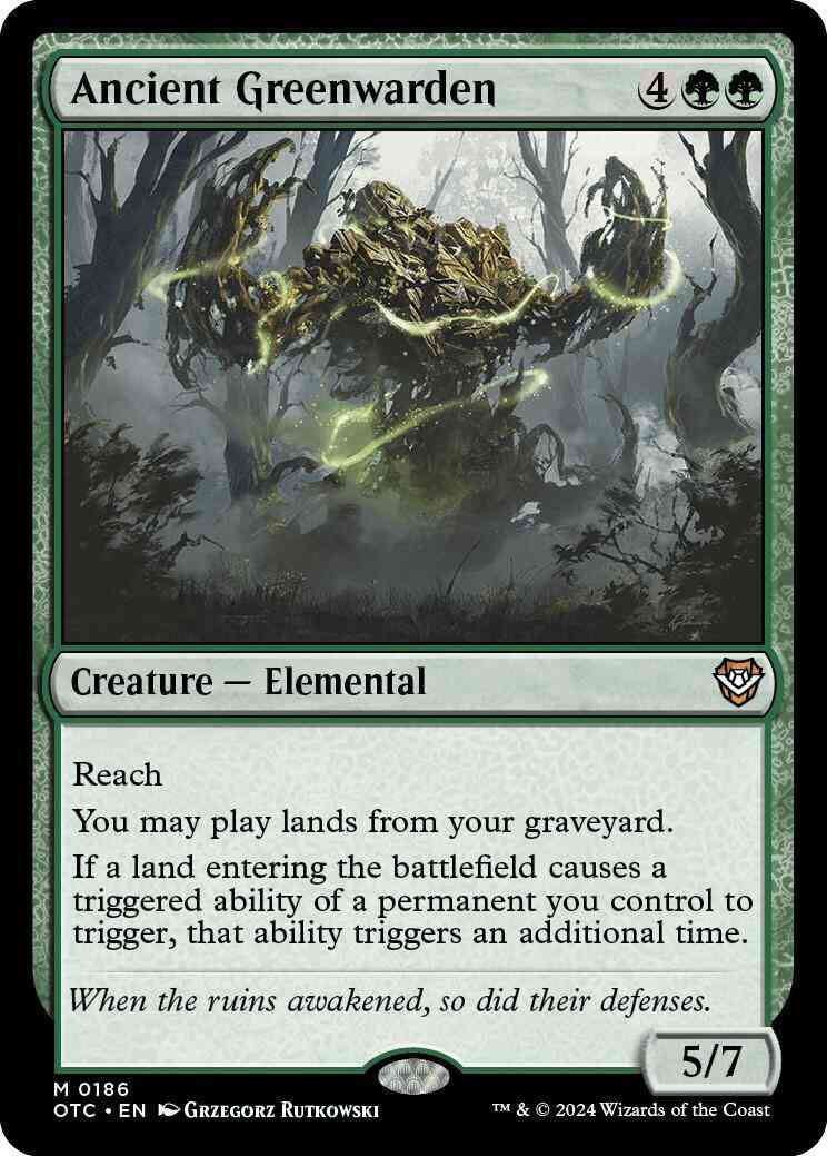 Ancient Greenwarden [186] [Outlaws of Thunder Junction: Commander] [Non-Foil]