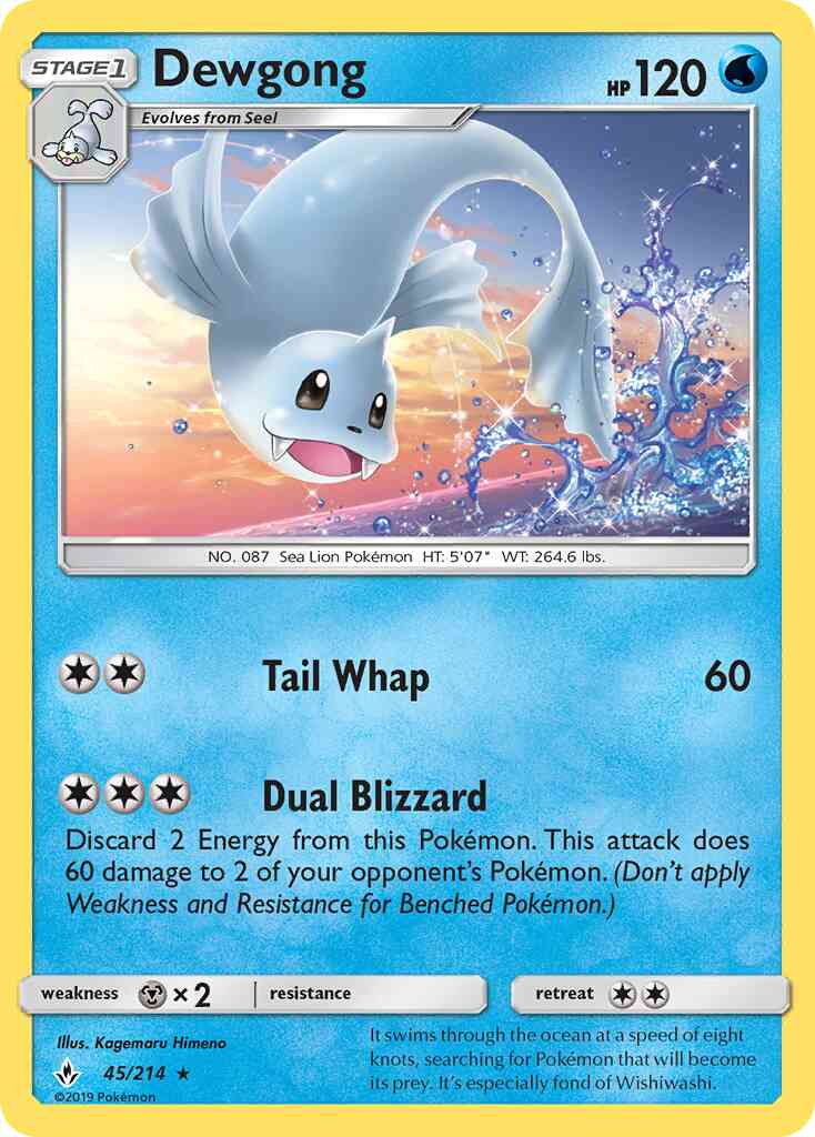 Dewgong - 45/214 - Rare [sm10-45] [Non-Holo]