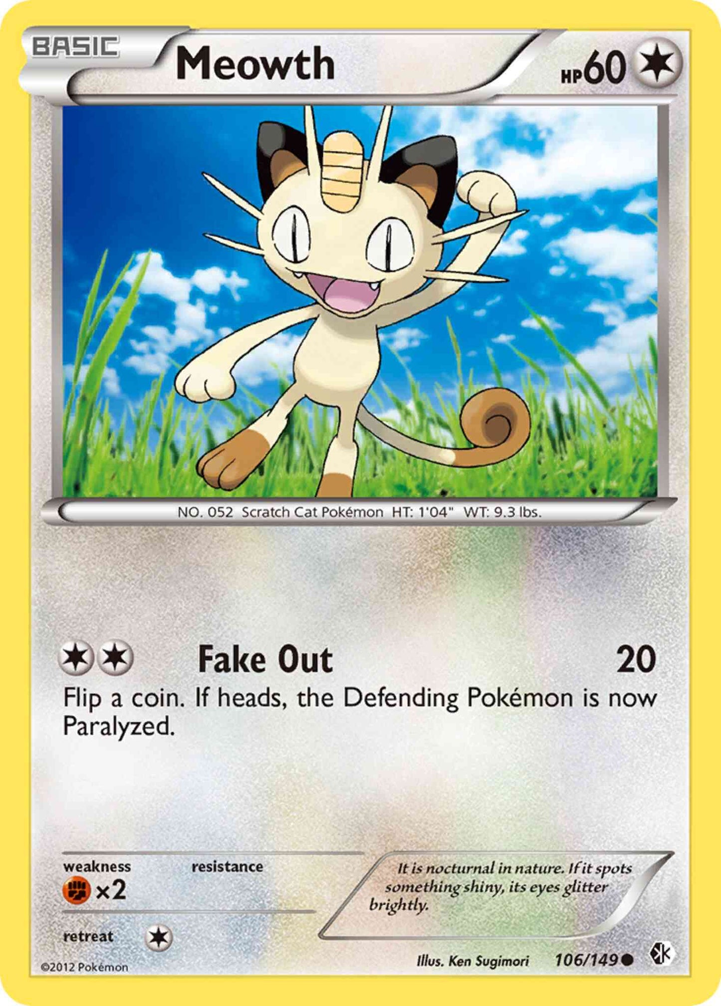 Meowth - 106/149 - Common [bw7-106] [Reverse Holo]