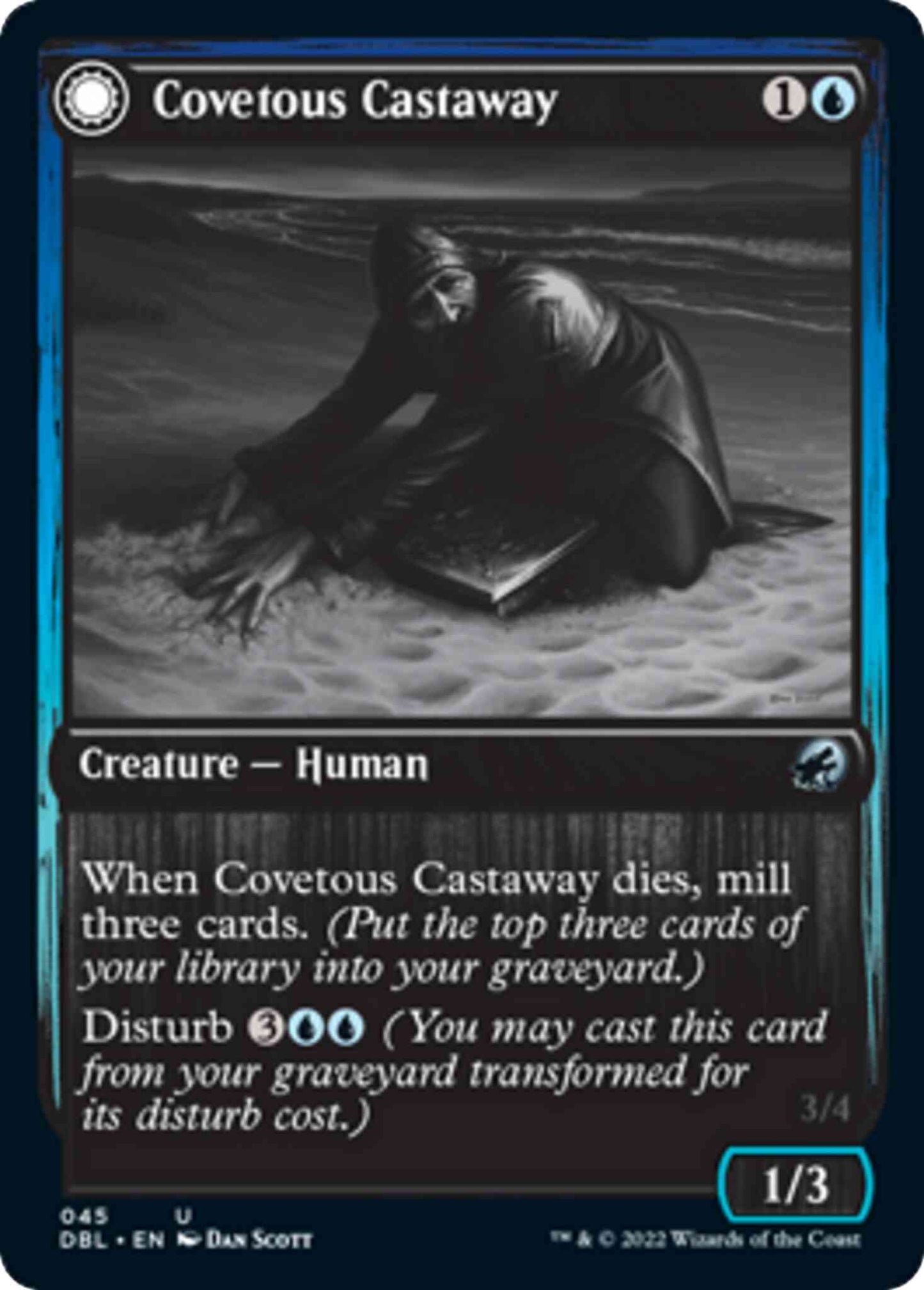 Covetous Castaway // Ghostly Castigator [45] [Innistrad: Double Feature] [Non-Foil]