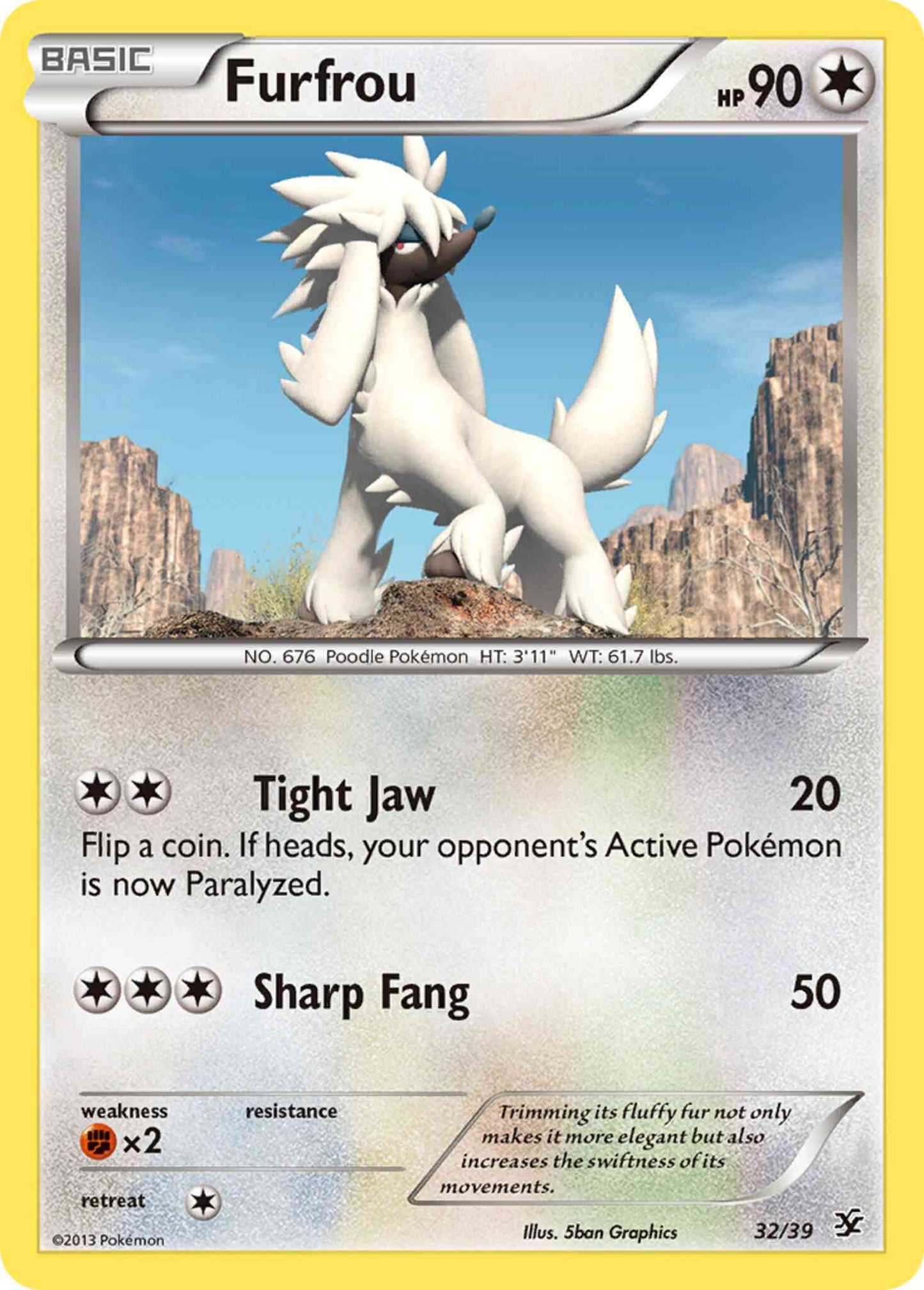 Furfrou - 32/39 -  [xy0-32] [Non-Holo]