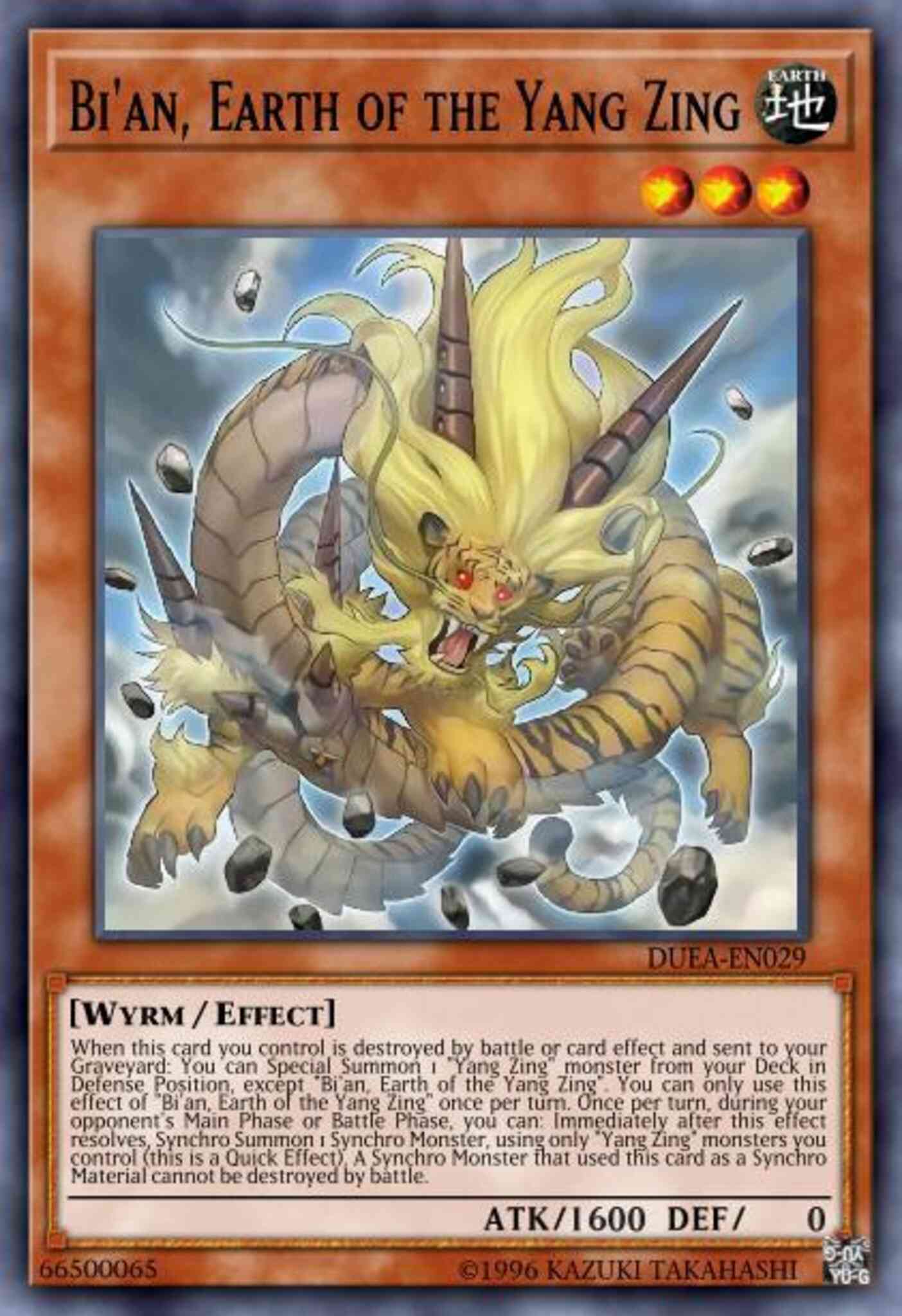 Bi'an, Earth of the Yang Zing - MP15-EN084 - Super Rare - 1st Edition