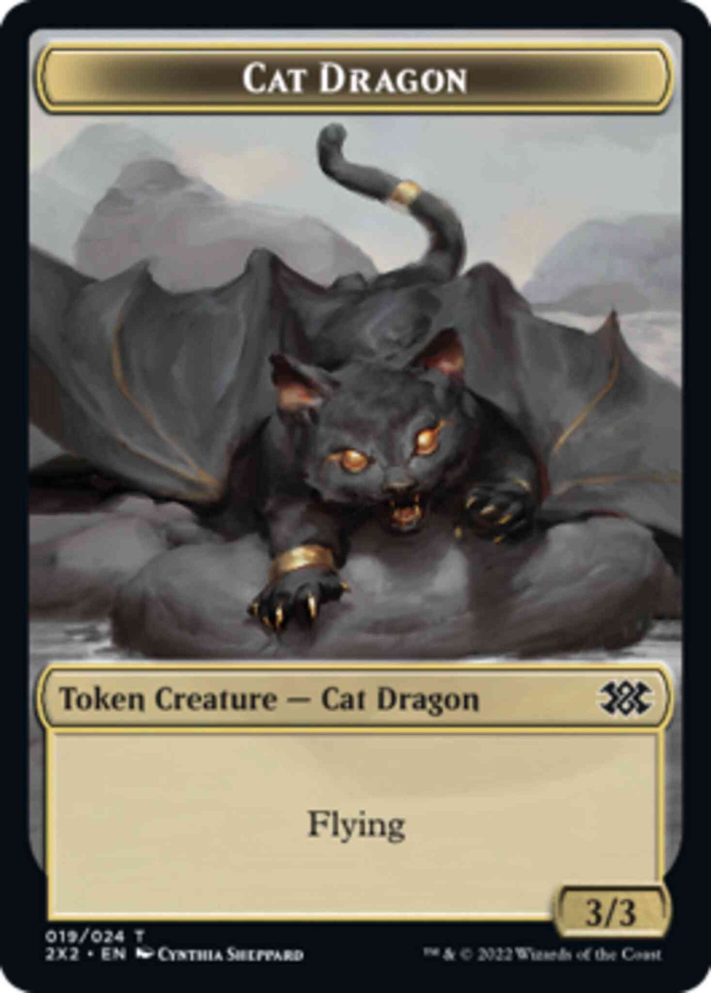 Cat Dragon Token (19) // Spirit Token (02) [Double Masters 2022: Tokens] [Non-Foil]