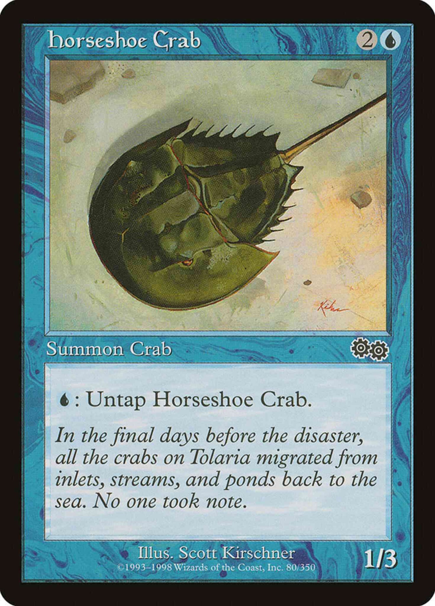 Horseshoe Crab [80] [Urza's Saga] [Non-Foil]