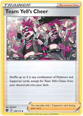 Team Yell's Cheer - 149/172 - Uncommon [swsh9-149] [Non-Holo]