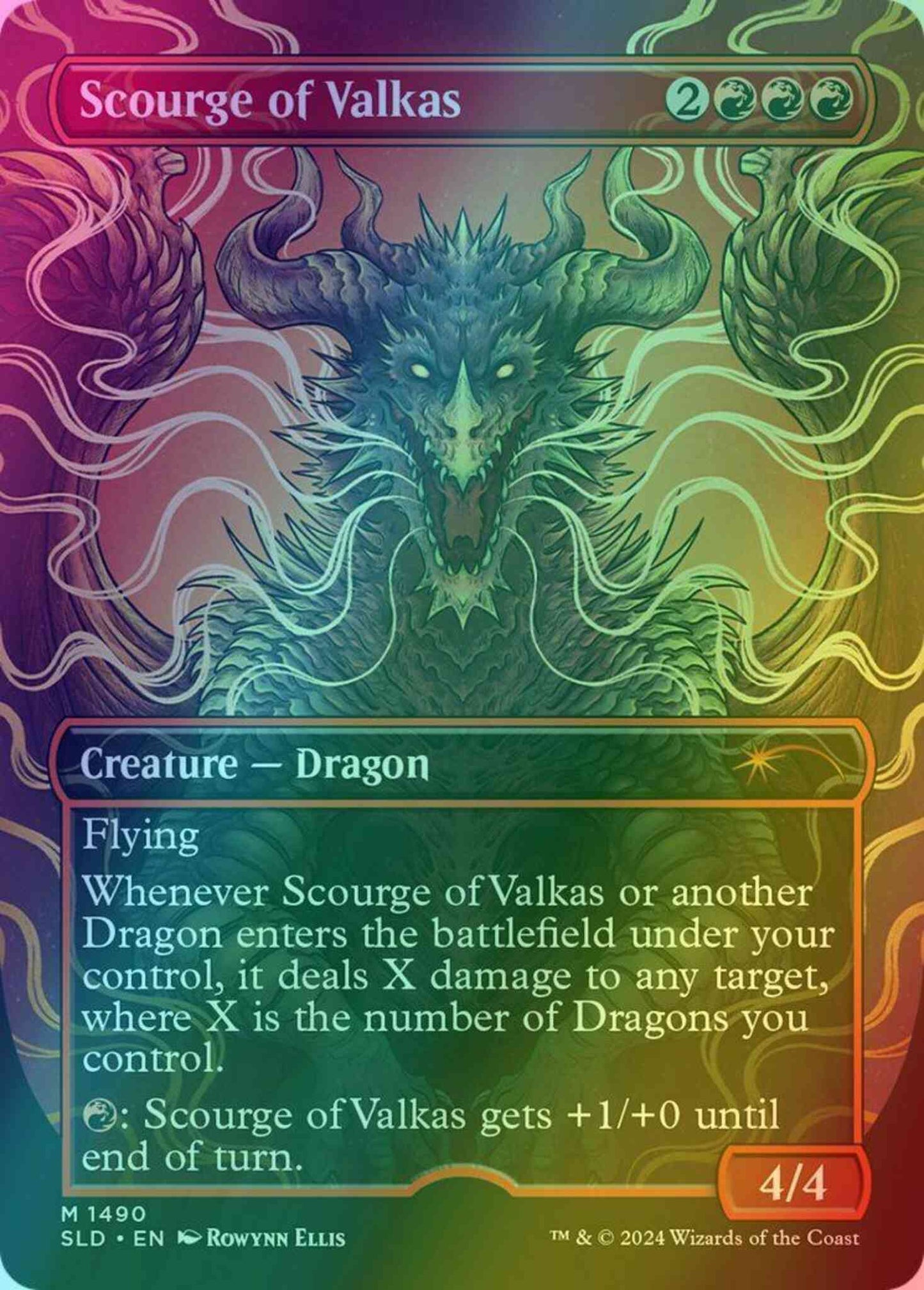 Scourge of Valkas [1490] [Borderless] [The Beauty of the Beasts] [Secret Lair Drop] [Foil]