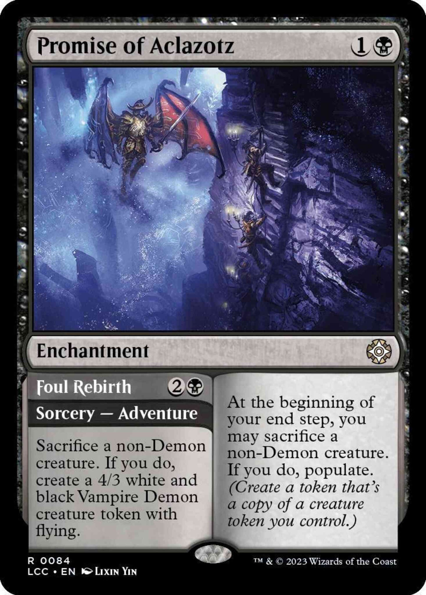 Promise of Aclazotz // Foul Rebirth [84] [The Lost Caverns of Ixalan: Commander] [Non-Foil]