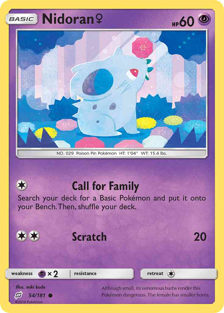 Nidoran♀ - 54/181 - Common [sm9-54] [Non-Holo]