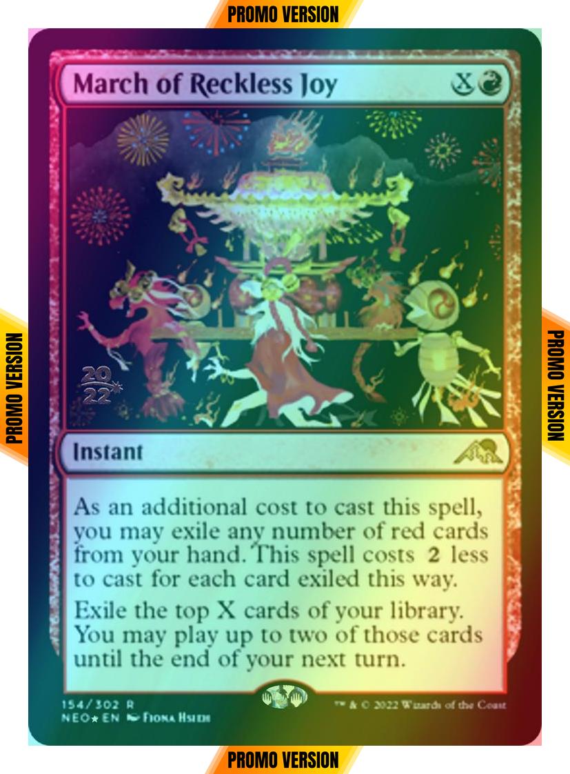 March of Reckless Joy [Prerelease] [154s] [Kamigawa: Neon Dynasty: Promos] [Foil]