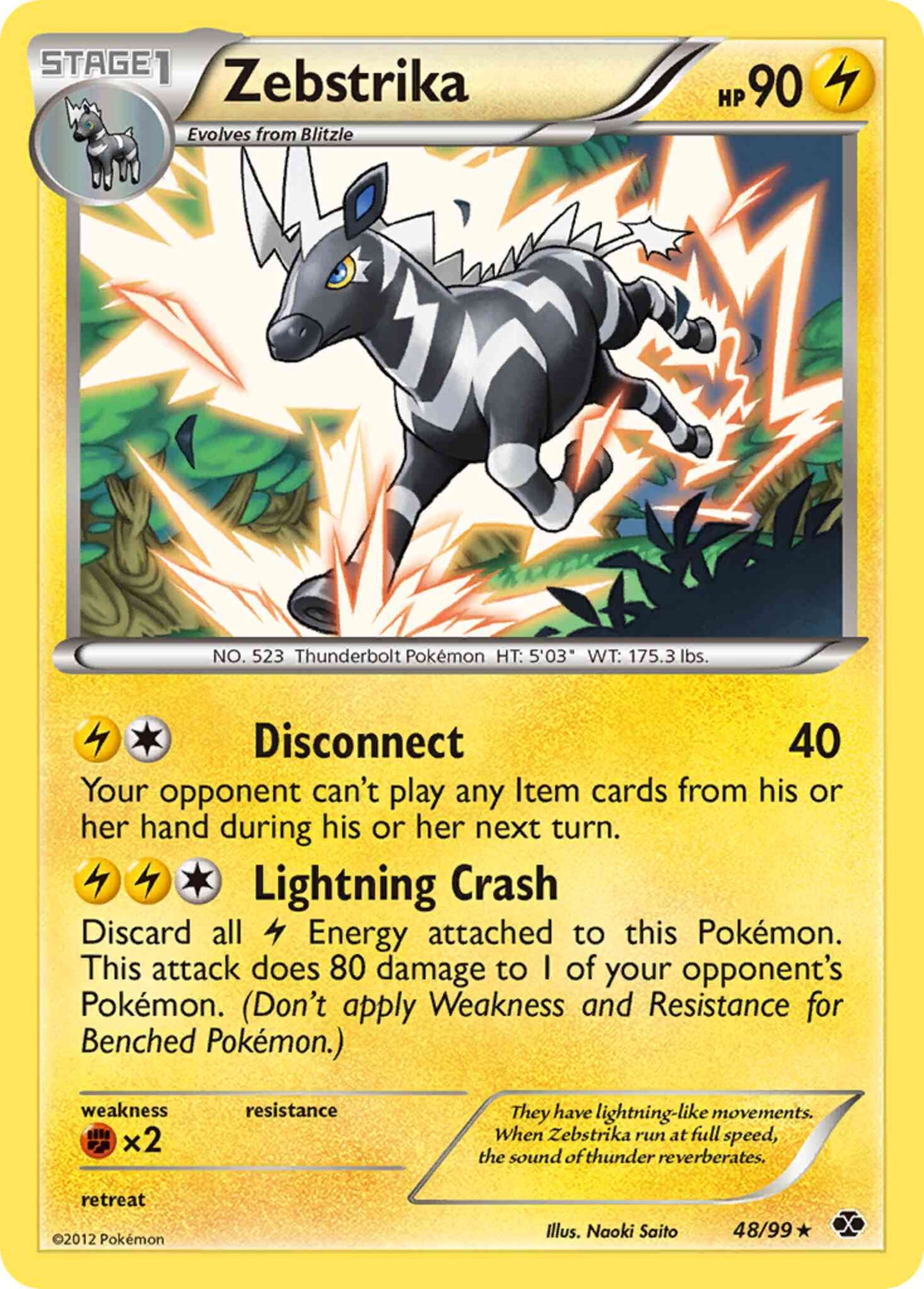 Zebstrika - 48/99 - Rare [bw4-48] [Reverse Holo]