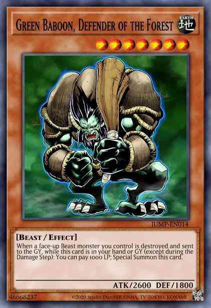 Green Baboon, Defender of the Forest - JUMP-EN014 - Ultra Rare - Limited