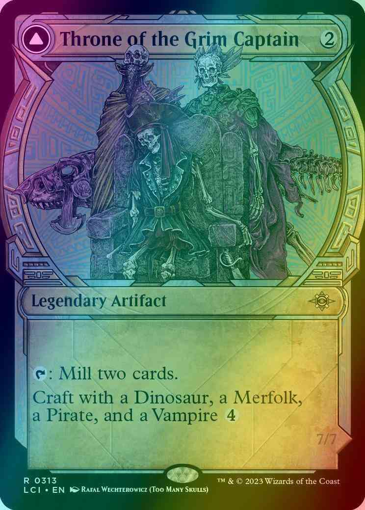 Throne of the Grim Captain // The Grim Captain [313] [Legends of Ixalan Showcase] [The Lost Caverns of Ixalan] [Foil]