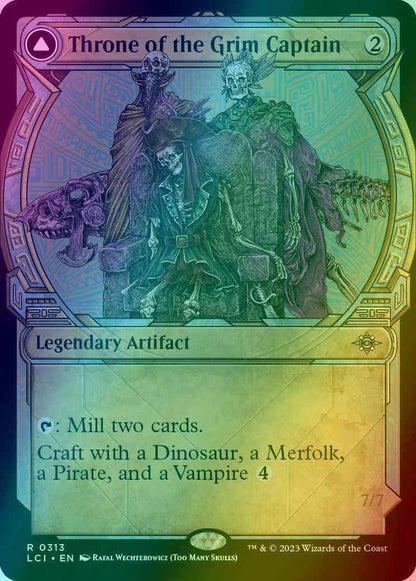 Throne of the Grim Captain // The Grim Captain [313] [Legends of Ixalan Showcase] [The Lost Caverns of Ixalan] [Foil]