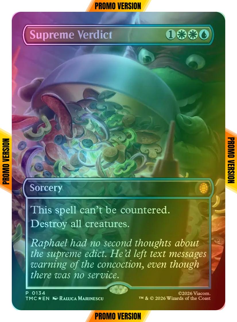 Supreme Verdict [134] [Borderless] [Pizza Bundle] [Teenage Mutant Ninja Turtles Eternal] [Foil]