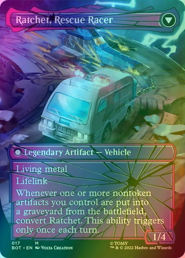 Ratchet, Field Medic // Ratchet, Rescue Racer [17] [Borderless] [Shattered Glass] [Universes Beyond: Transformers] [Foil]
