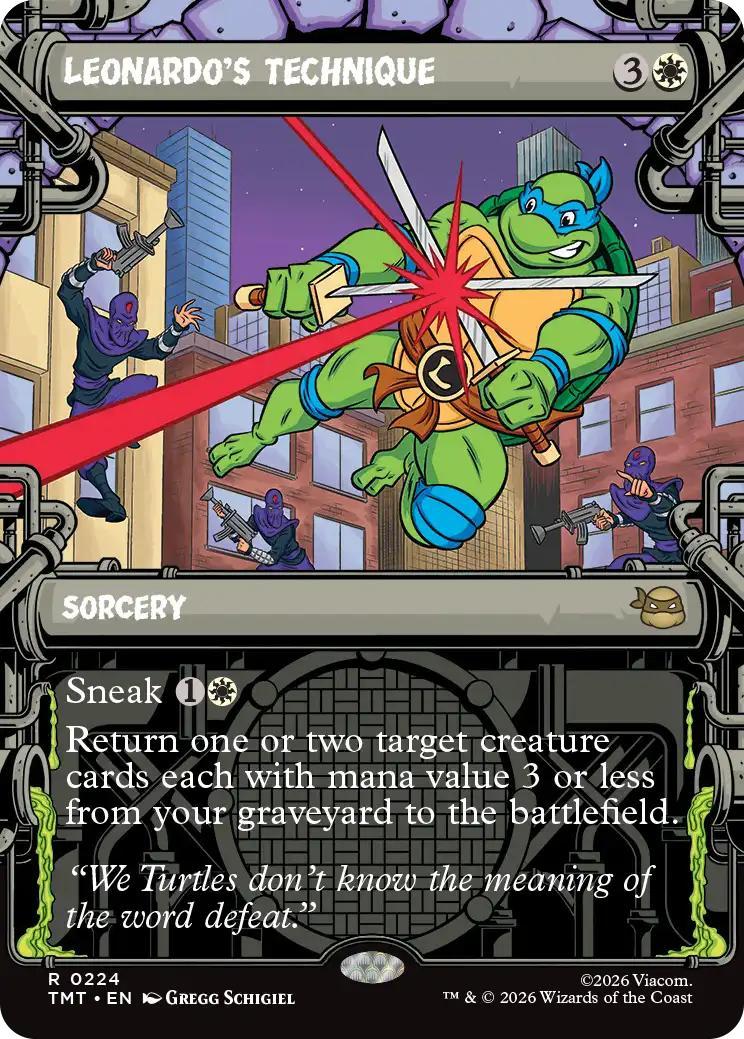 Leonardo's Technique [224] [Sewer Frame] [Teenage Mutant Ninja Turtles] [Non-Foil]