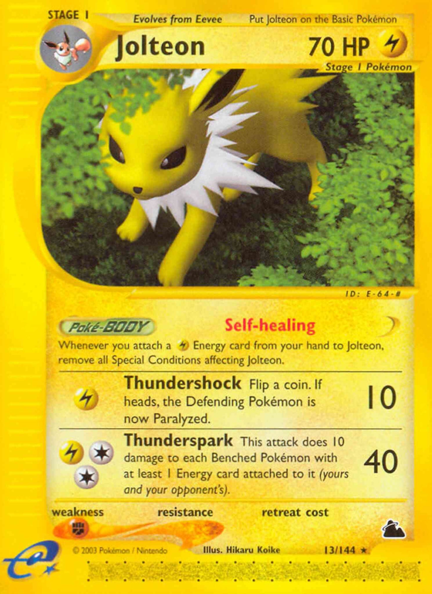 Jolteon - 13/144 - Rare [ecard3-13] [Reverse Holo]