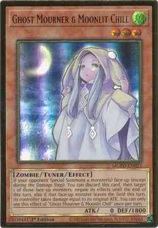 Ghost Mourner & Moonlit Chill - MGED-EN023 - Premium Gold Rare - 1st Edition