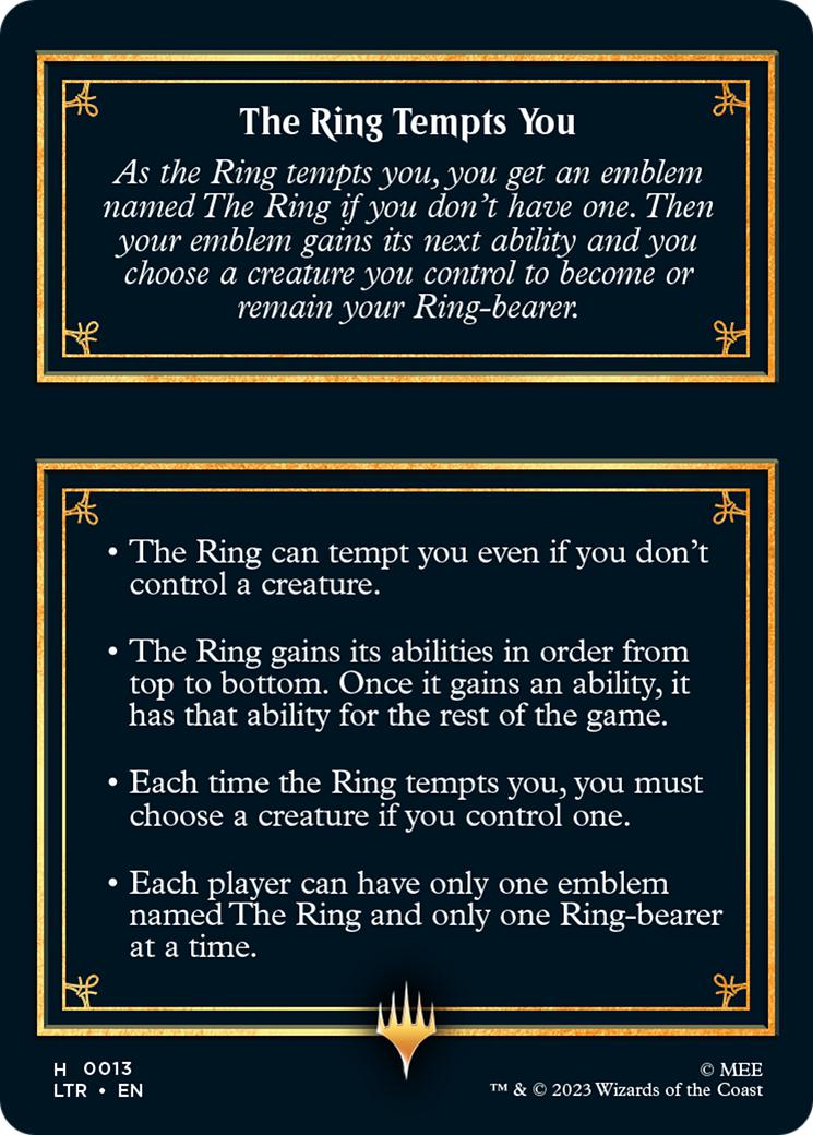 The Ring Token (13) // The Ring Tempts You Token (13) [H13] [The Lord of the Rings: Tales of Middle-earth: Tokens] [Non-Foil]