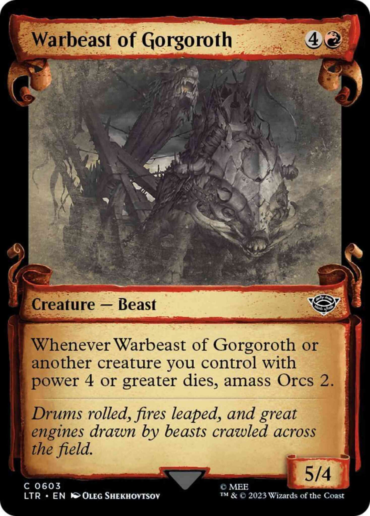 Warbeast of Gorgoroth [603] [Scrolls Showcase] [The Lord of the Rings: Tales of Middle-earth] [Non-Foil]