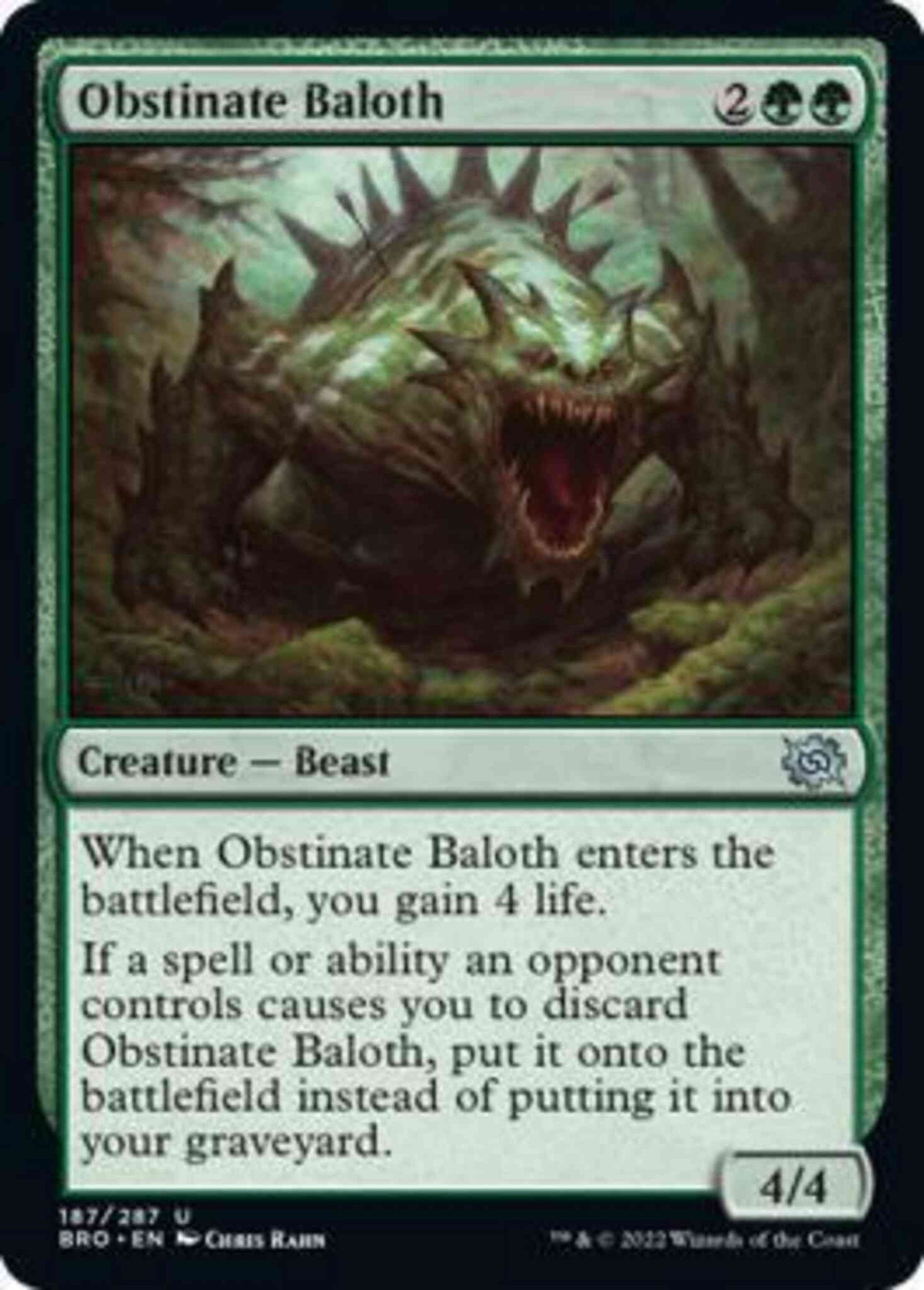 Obstinate Baloth [187] [The Brothers' War] [Non-Foil]