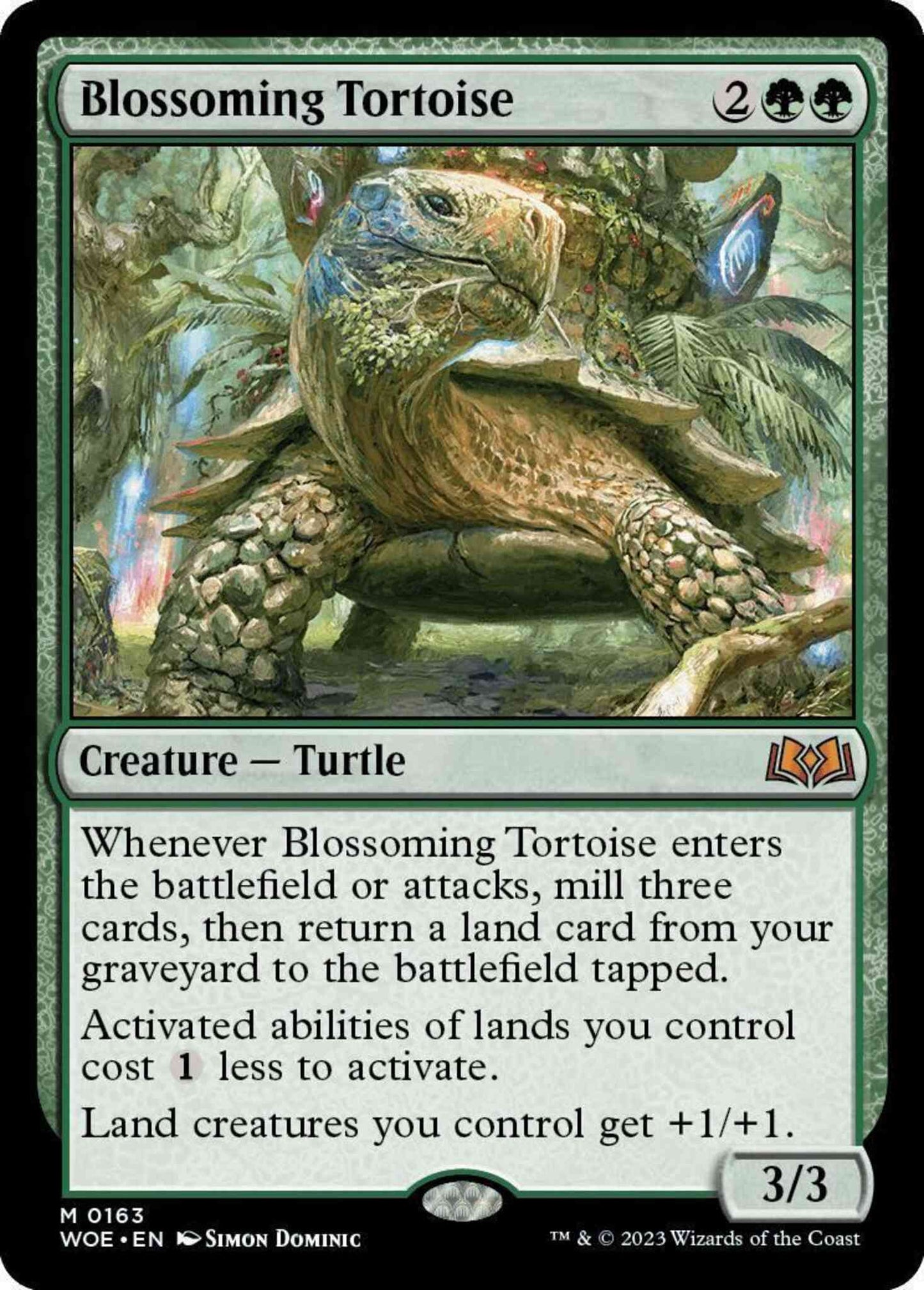 Blossoming Tortoise [163] [Wilds of Eldraine] [Non-Foil]