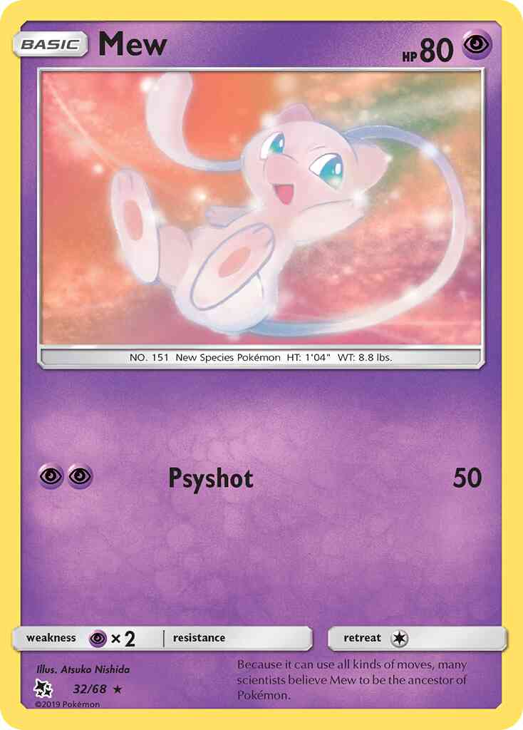Mew - 32/68 - Rare [sm115-32] [Reverse Holo]