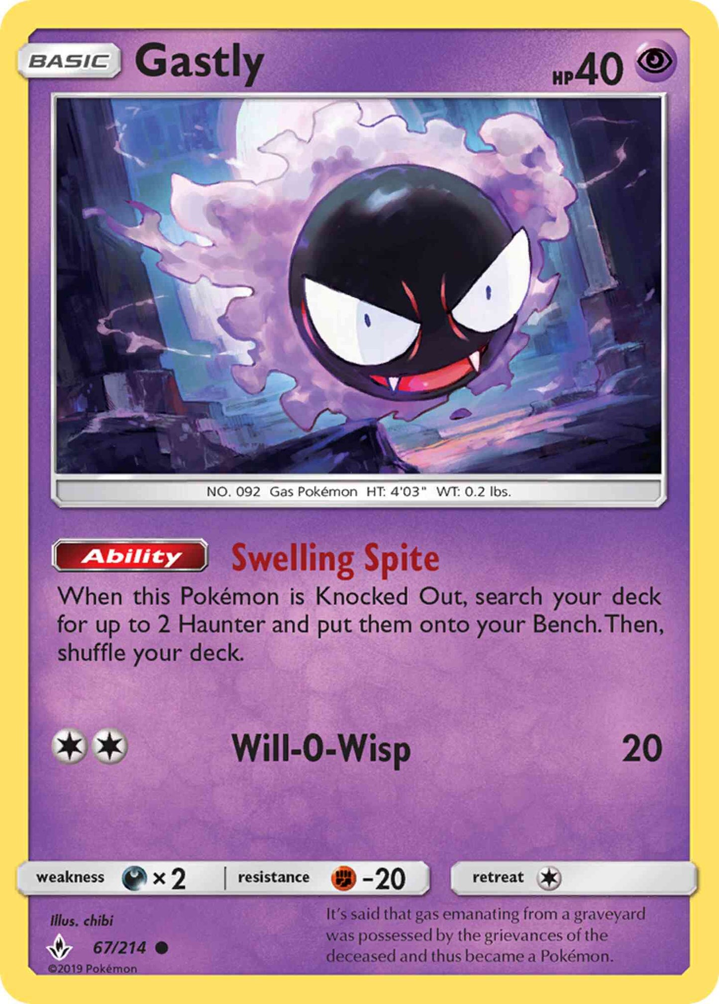 Gastly - 67/214 - Common [sm10-67] [Non-Holo]