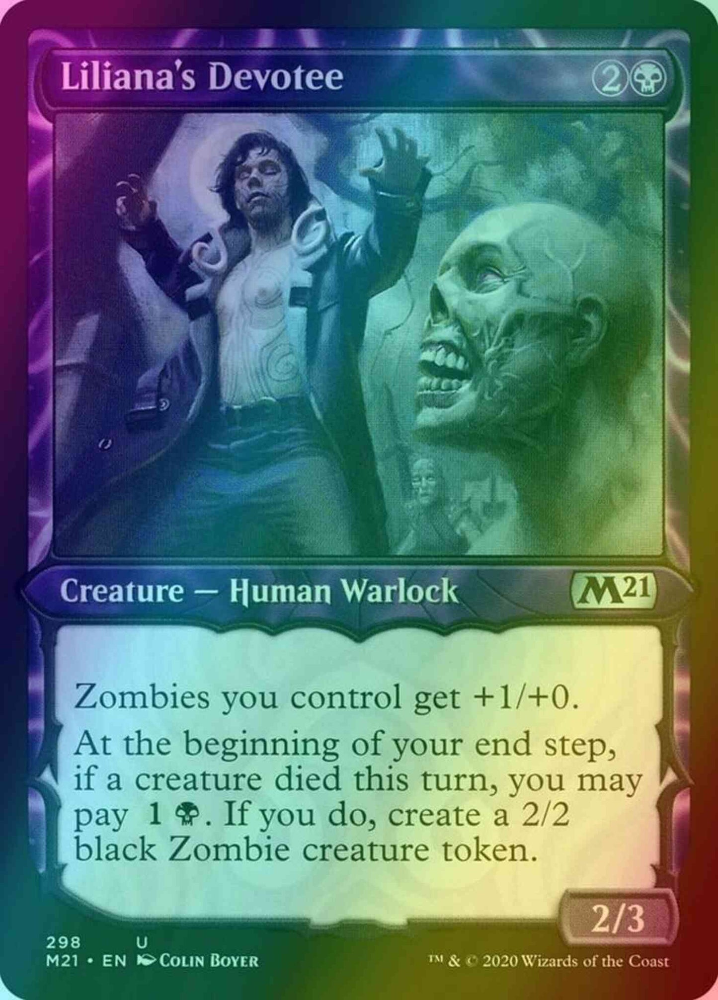 Liliana's Devotee [298] [Showcase] [Core Set 2021] [Foil]