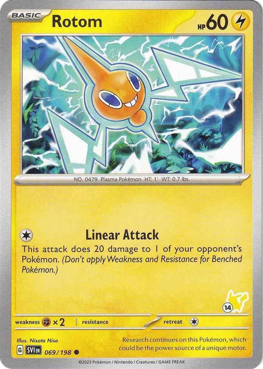 Rotom - 069/198 - Common - Pikachu Stamp [ba03-PIK14] [Non-Holo]