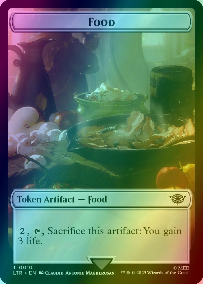 Ballistic Boulder Token (08) // Food Token (10) [The Lord of the Rings: Tales of Middle-earth: Tokens] [Foil]